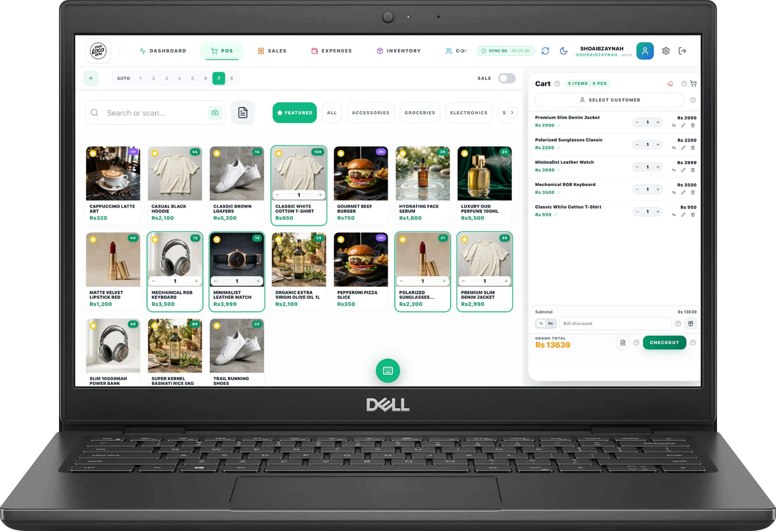 ZaynahsPOS Desktop Interface