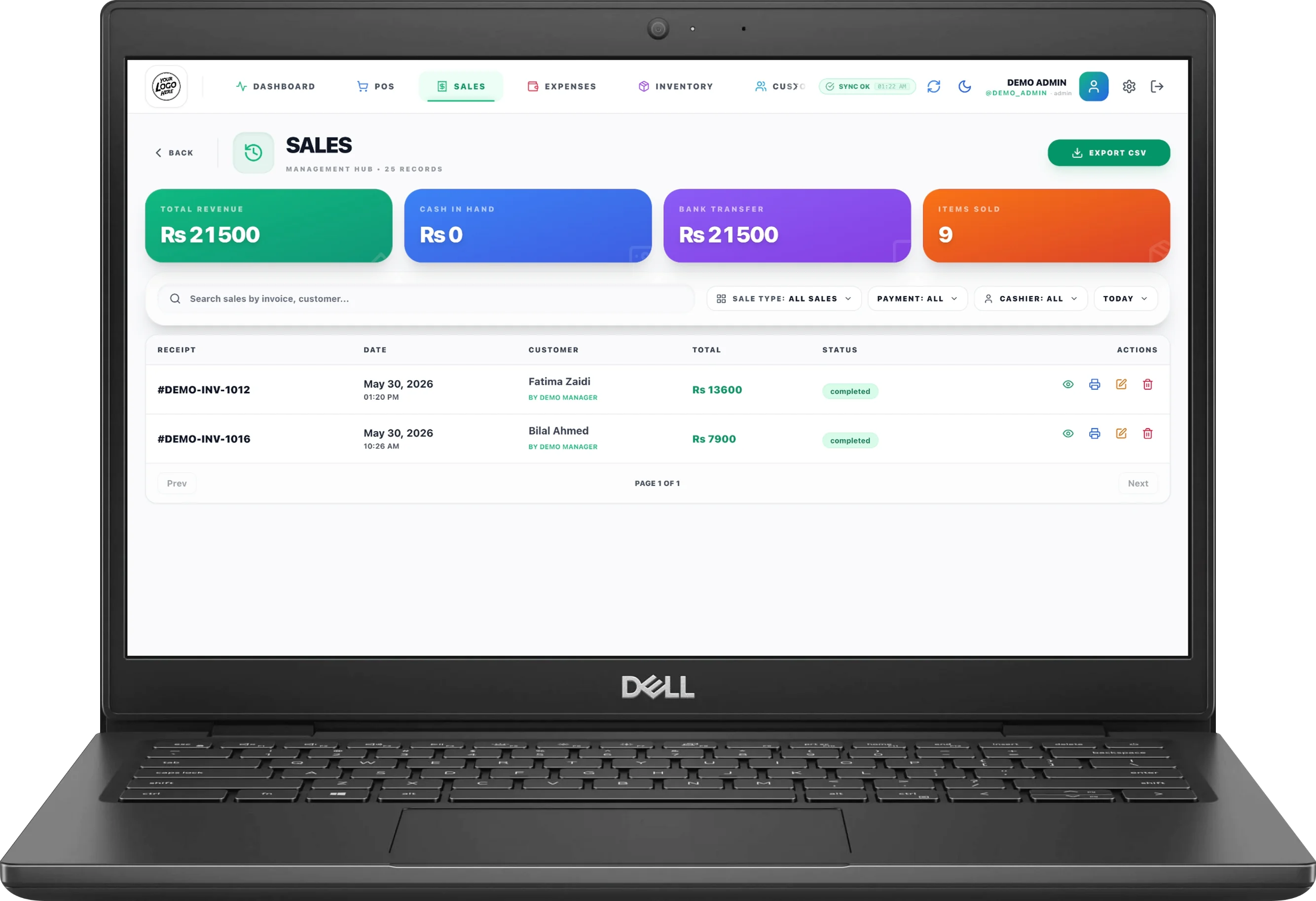 Screenshot showing Ultra-Fast POS Terminal