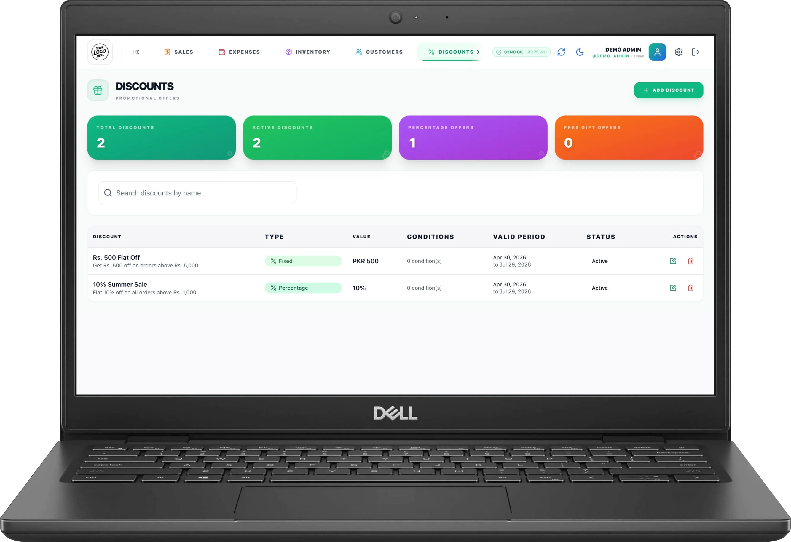 Screenshot showing Discount Configurator