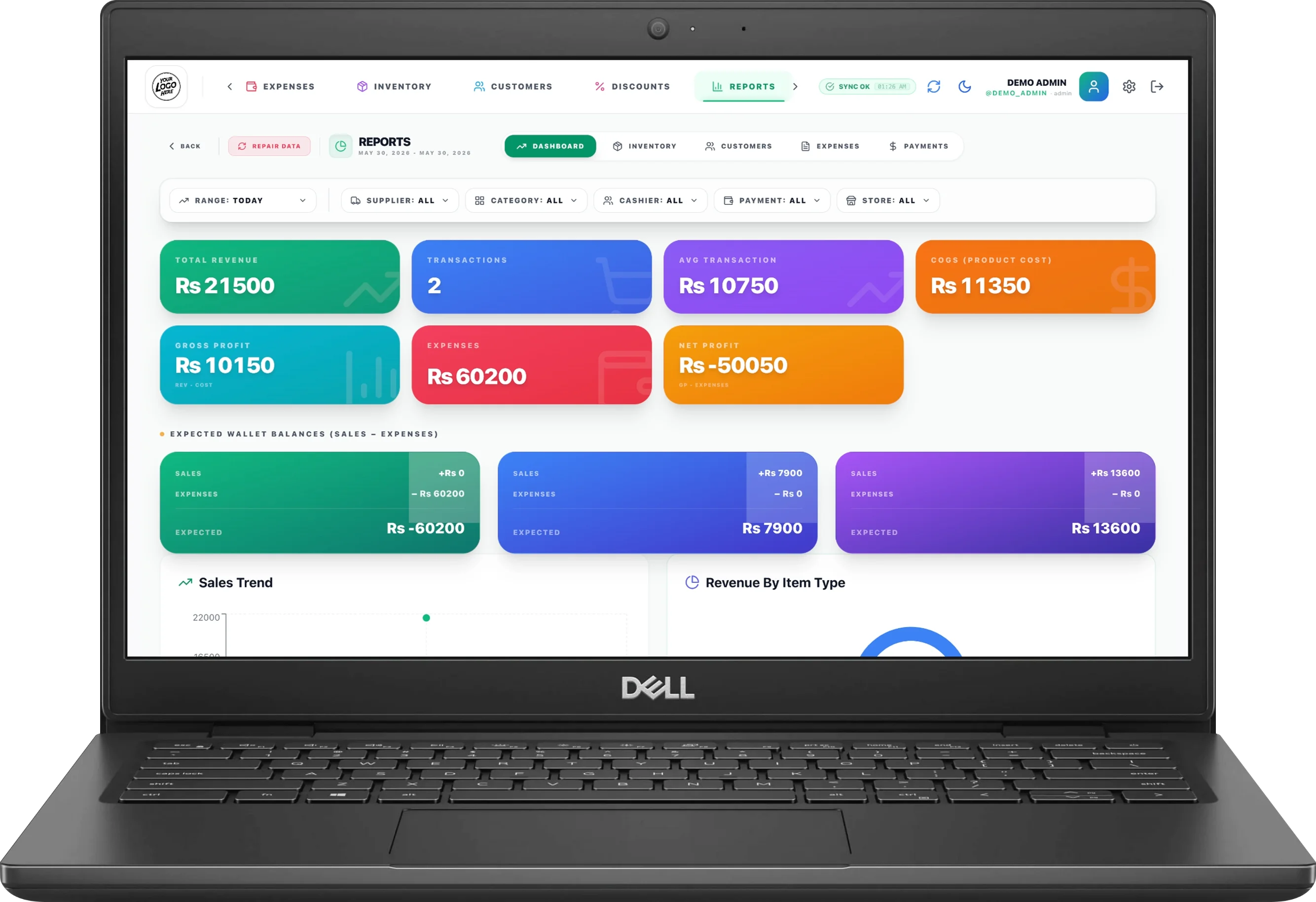 Screenshot showing Advanced Reporting Center