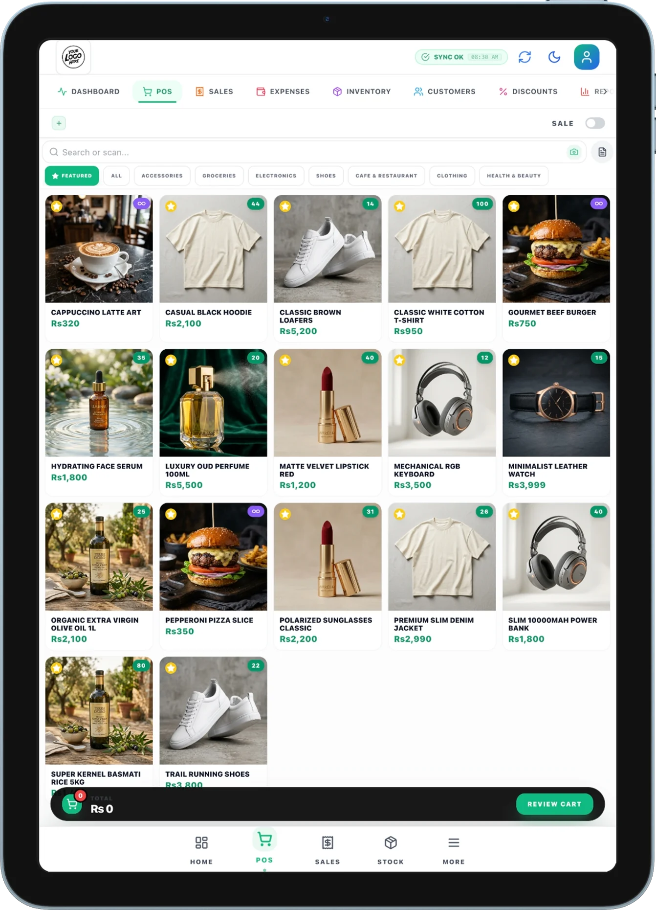 ZaynahsPOS Tablet Interface